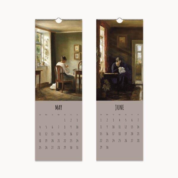 Carl Holsoe Wall Calendar - Serene Danish Interiors Art