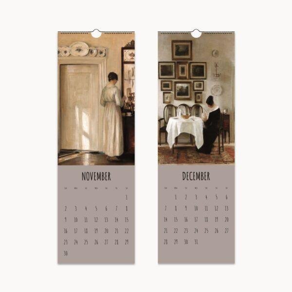 Carl Holsoe Wall Calendar - Serene Danish Interiors Art
