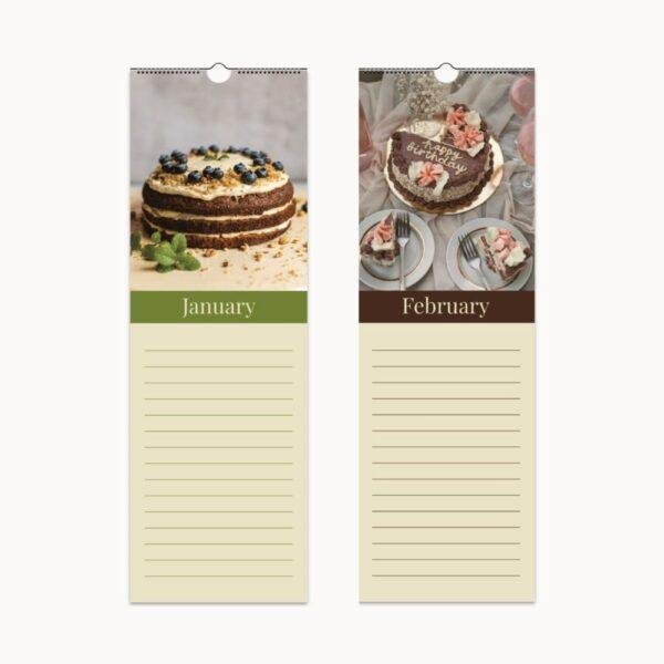 Stylish Birthday Calendar with Cake Photos - Ideal Birthday Gift