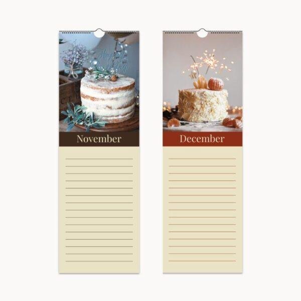 Stylish Birthday Calendar with Cake Photos - Ideal Birthday Gift