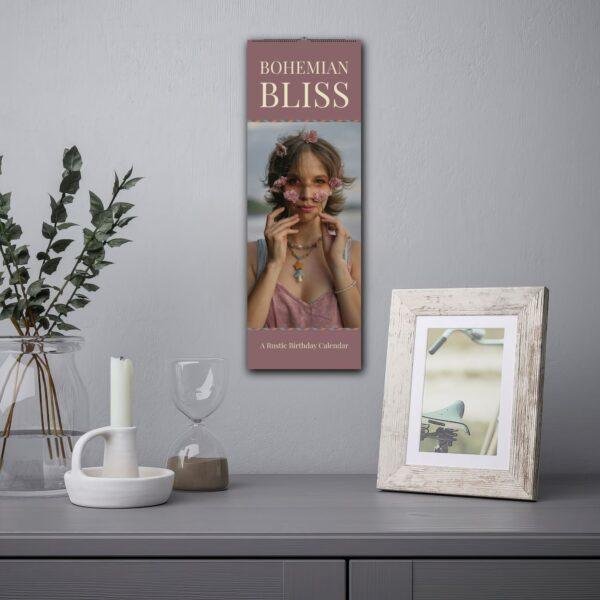 Bohemian Bliss Birthday Calendar: Rustic Perpetual Family Calendar Gift for Birthday Ideas and Decorations