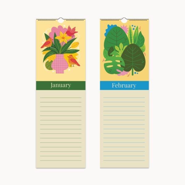 Whimsical Birthday Wall Calendar – Cheerful Illustrated Design
