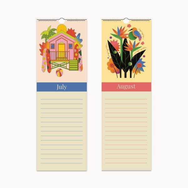 Whimsical Birthday Wall Calendar – Cheerful Illustrated Design