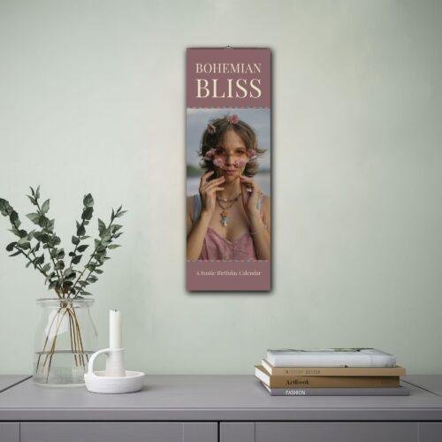 Bohemian Bliss Birthday Calendar: Rustic Perpetual Family Calendar Gift for Birthday Ideas and Decorations