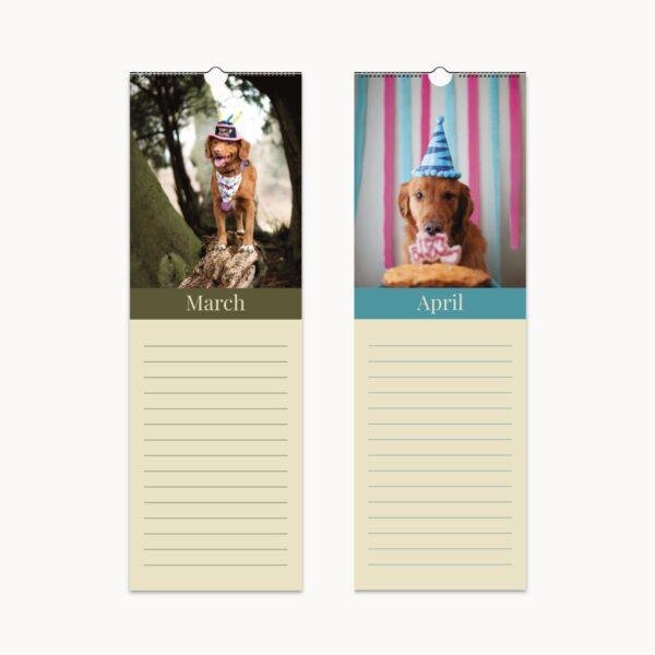 Adorable Dog Birthday Calendar - Monthly Wall Calendar Gift for Dog Lovers