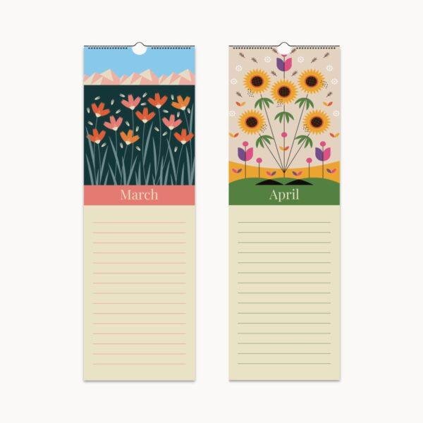 Floral Birthday Calendar - Botanical Garden, Floral Planner, Perfect Gift for Her