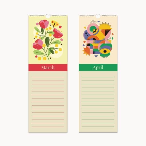 Whimsical Birthday Wall Calendar – Cheerful Illustrated Design