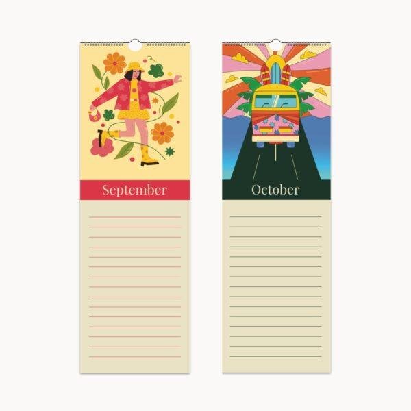 Whimsical Birthday Wall Calendar – Cheerful Illustrated Design