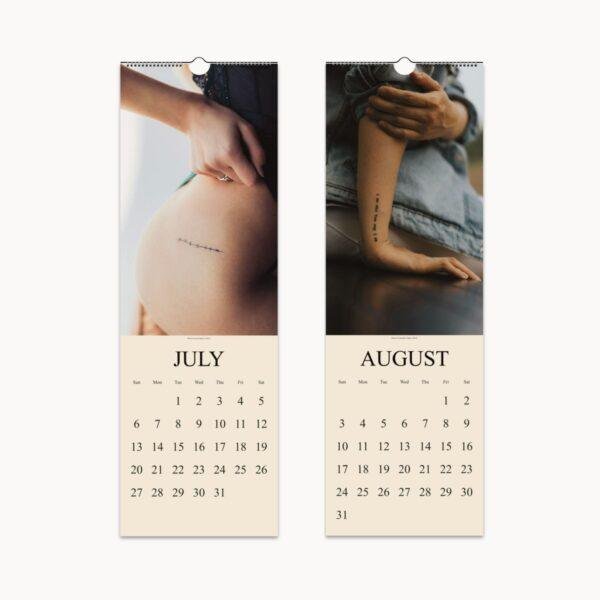 Tattoo Art Wall Calendar – Glam & Ink, Unique Calendar Gift for Tattoo Enthusiasts