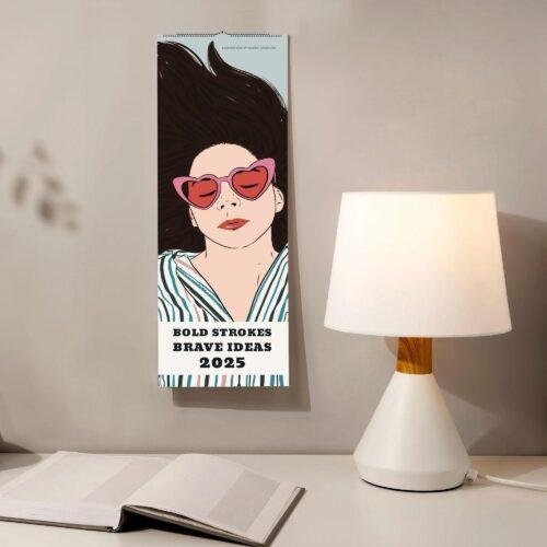Wall Calendar Bold Strokes Brave Ideas - Modern Art Illustrations Unique Calendar Gift for Art Lovers