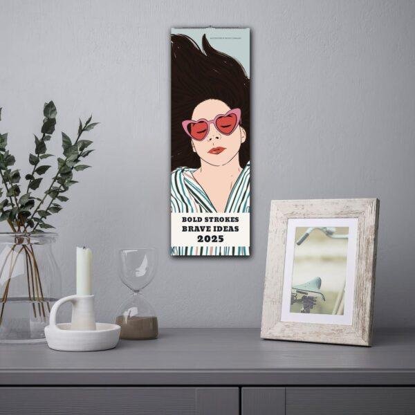 Wall Calendar Bold Strokes Brave Ideas - Modern Art Illustrations Unique Calendar Gift for Art Lovers
