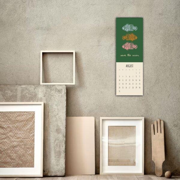 Wall Calendar Bold Strokes Brave Ideas - Modern Art Illustrations Unique Calendar Gift for Art Lovers
