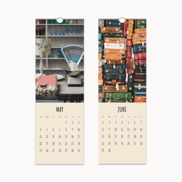 Timeless Treasures Wall Calendar | Vintage-Inspired Retro Gift | Monthly Calendar for Nostalgic Home Decor