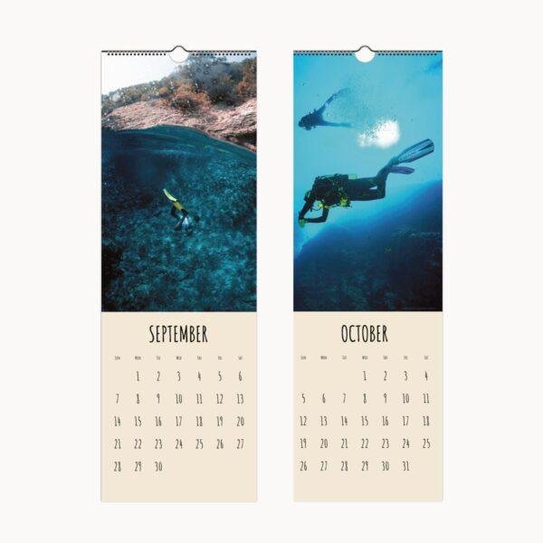 Ocean Blue Wall Calendar – 365 Days of Underwater Wonders, Scuba Diving & Water Sports Photography Gift
