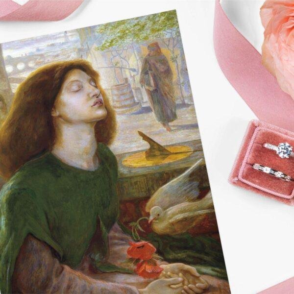 Pre Raphaelite Art – Thank You Note, Stationary Set, Birthday Cards, Vintage Postcard: Beatrix