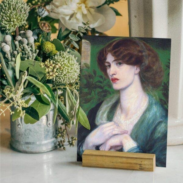 Pre-Raphaelite Art Card – The Salutation of Beatrice Vintage Postcard