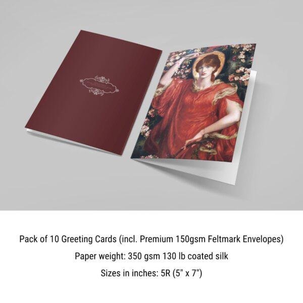Pre-Raphaelite Art Card - Dante Rossetti's Fiammetta, Vintage Style