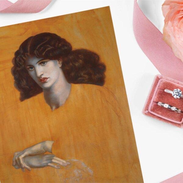Pre-Raphaelite Art Thank You Cards – La Donna Della Finestra Stationary Set
