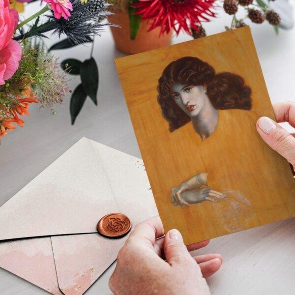 Pre-Raphaelite Art Thank You Cards – La Donna Della Finestra Stationary Set