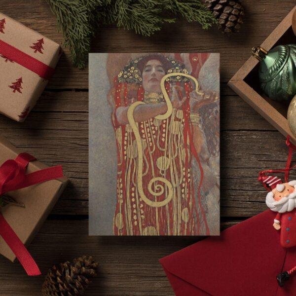 Gustav Klimt Hygieia Greeting Card Set: Art Nouveau Decor