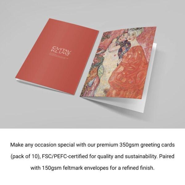Gustav Klimt 'The Friends' Greeting Card Set: Art Nouveau Cards