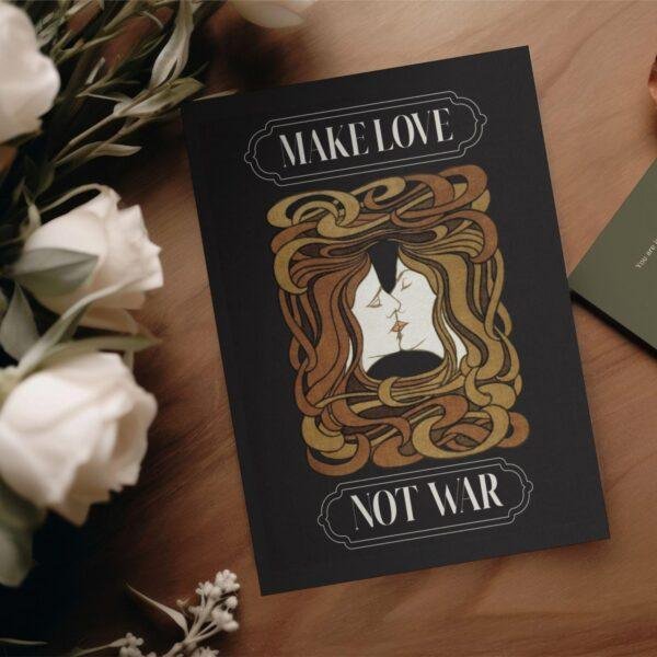 Peace Collection – Make Love Not War, Blank Postcards, Artist Card, Custom Postcard