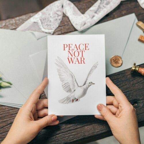 Peace Collection – Peace Not War, Blank Postcards, Artist Card, Custom Postcard