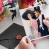 William Ely Hill Vintage Postcards – Blank Postcards, Elegant Couple Artist Card, Unique Vintage Art Stationery
