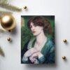 Pre-Raphaelite Art Card – The Salutation of Beatrice Vintage Postcard