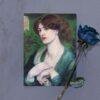Pre-Raphaelite Art Card – The Salutation of Beatrice Vintage Postcard