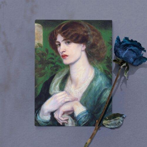 Pre-Raphaelite Art Card – The Salutation of Beatrice Vintage Postcard