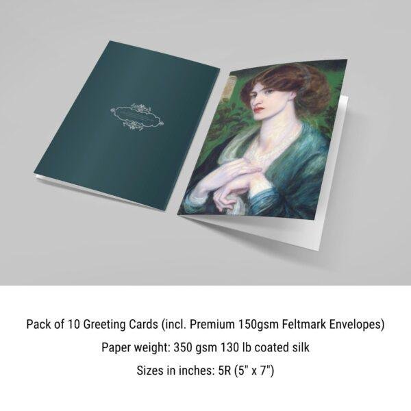 Pre-Raphaelite Art Card – The Salutation of Beatrice Vintage Postcard