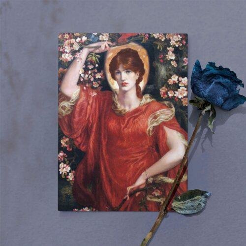 Pre-Raphaelite Art Card - Dante Rossetti's Fiammetta, Vintage Style