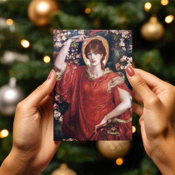 Pre-Raphaelite Art Card - Dante Rossetti's Fiammetta, Vintage Style