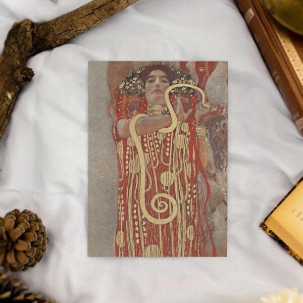 Gustav Klimt Hygieia Greeting Card Set: Art Nouveau Decor