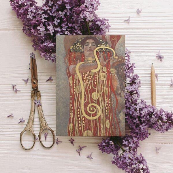Gustav Klimt Hygieia Greeting Card Set: Art Nouveau Decor