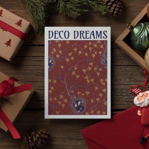 Eugene Seguy Vintage Postcard - Deco Dreams Autumn Vines Blank Card