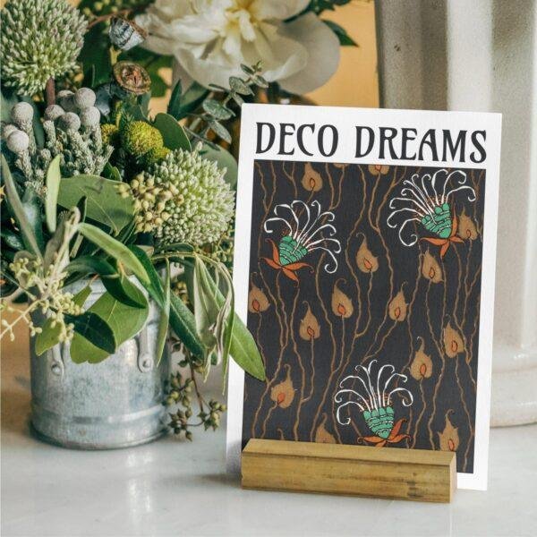 Eugene Seguy Art Deco Postcard – Botanical Branches Blank Card