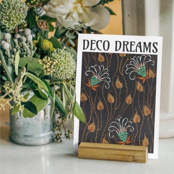 Eugene Seguy Art Deco Postcard – Botanical Branches Blank Card