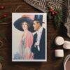 William Ely Hill Vintage Postcards – Blank Postcards, Elegant Couple Artist Card, Unique Vintage Art Stationery