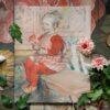Carl Larsson Vintage Postcards – Blank Postcards, Girl with Doll on Bench, Artist Card, Custom Postcard
