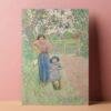 Carl Larsson Vintage Postcards – Blank Postcards, Mother and Child in the Garden, Artist Card, Custom Postcard
