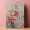 Carl Larsson Vintage Postcards – Blank Postcards, Girl with Doll on Bench, Artist Card, Custom Postcard