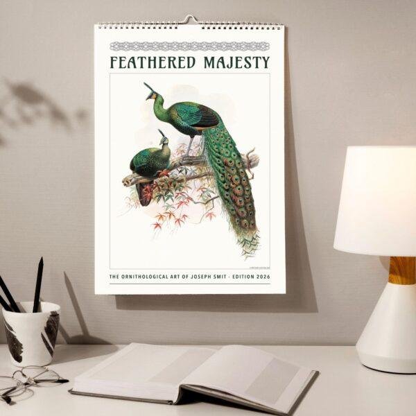 Natural History Wall Calendar – Dutch Artist, Joseph Smit, Victorian Bird Art, Semi-Glossy Paper