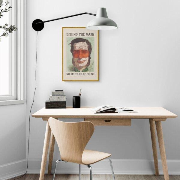 Phrenology Caricature Art Print: Vintage Satirical Decor