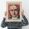 Satirical Artwork, Dark Academia Art: “Charm on the Surface – Chaos Underneath” – Phrenology Head Print