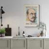 Satirical Artwork, Dark Academia Art: “Master of Big Ideas – Zero Execution” – Phrenology Head Print