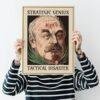Satirical Artwork, Dark Academia Art: “Strategic Genius – Tactical Disaster” – Phrenology Head Print