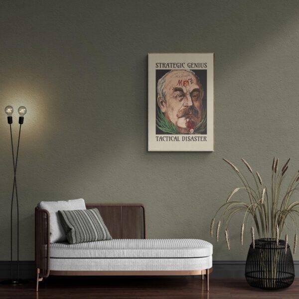 Satirical Artwork, Dark Academia Art: “Strategic Genius – Tactical Disaster” – Phrenology Head Print
