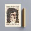 Satirical Artwork, Dark Academia Art: “Rules the World – Breaks the Rules” – Phrenology Head Print